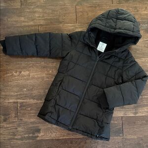 GAP Kids Black Hooded Puffer Jacket